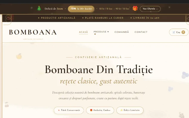 Bomboana - captură din magazinul online livrat