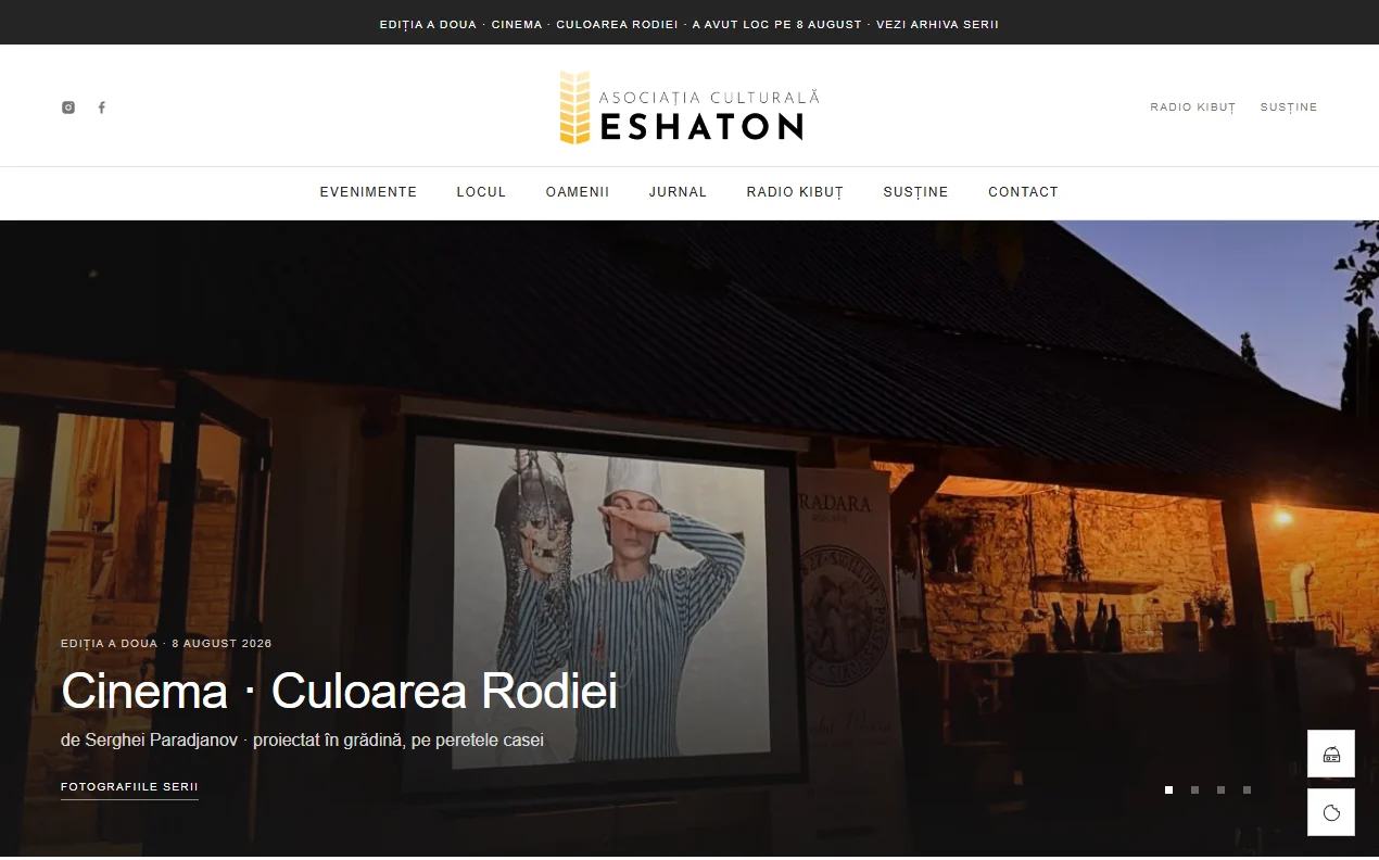 eshaton.ro - captură din site-ul livrat